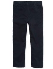 Boys Uniform Stretch Pull On Relaxed Straight Chino Pants