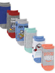 Calcetines tobilleros Shark para niños pequeños, paquete de 6