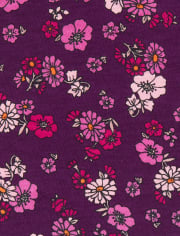 Conjunto de 2 piezas de cambray floral para niñas pequeñas