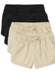 Toddler Girls Pull On Shorts 4-Pack