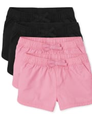 Toddler Girls Pull On Shorts 4-Pack