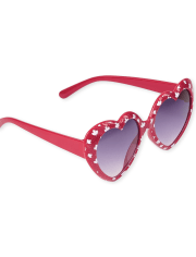 Gafas de sol para niñas pequeñas con forma de corazón