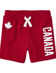 Baby And Toddler Boys Canada Day French Terry Shorts