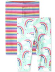 Toddler Girls Rainbow Capri Leggings