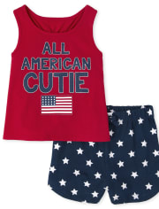 Toddler Girls Americana Cutie 2-Piece Set
