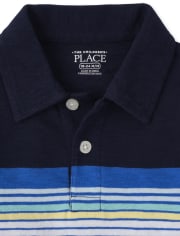 Polo de punto a rayas para bebés y niños pequeños