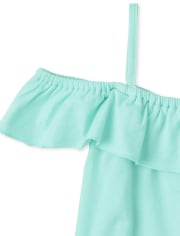 Girls Ruffle Off Shoulder Top 2-Pack