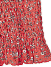 Girls Print Smocked Top