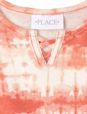 Haut côtelé tie-dye pour fille