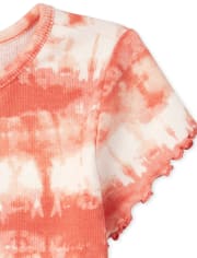 Haut côtelé tie-dye pour fille