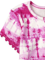 Haut côtelé tie-dye pour fille