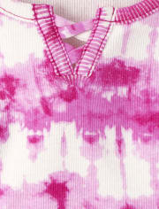 Haut côtelé tie-dye pour fille