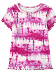Haut côtelé tie-dye pour fille