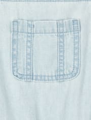 Girls Chambray Shortalls