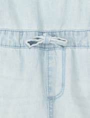 Girls Chambray Shortalls