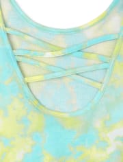 Mameluco con espalda cruzada y estampado para niñas