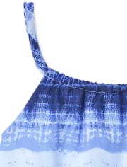 Girls Tie Dye Tiered Dress