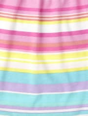 Lot de 2 débardeurs smockés à imprimé arc-en-ciel pour fille