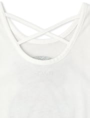 Camiseta sin mangas con espalda cruzada para niñas, paquete de 2