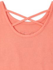 Lot de 2 débardeurs dos croisé pour fille