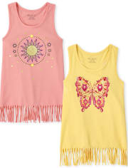 Lot de 2 débardeurs Butterfly Sun Fringe pour fille