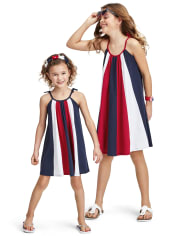 Girls Americana Colorblock Dress
