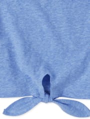 Girls Tie Front Top