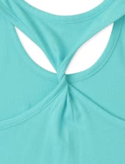 Girls Print Twist Back Tank Top 3-Pack