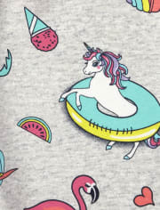 Girls Print Capri Leggings
