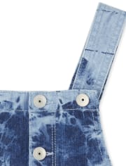 Short en denim tie-dye pour fille