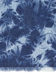 Short en denim tie-dye pour fille