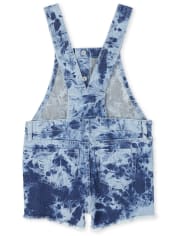 Short en denim tie-dye pour fille