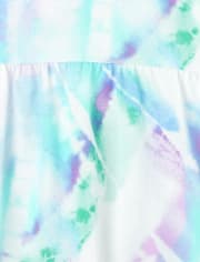 Girls Print Drop Waist Dress