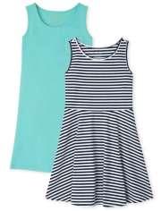Lot de 2 robes débardeur pour filles
