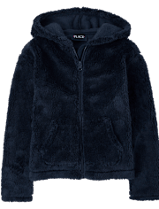 Sudadera con capucha y cremallera Sherpa Uniform para niñas