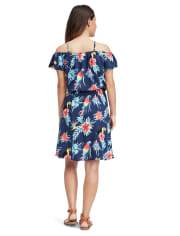 Womens Matching Family Tropical Toucan Off Shoulder Dress