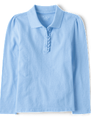 Polo de piqué con volantes Uniform Plus para niñas