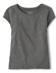 Camiseta básica con capas de uniforme para niñas