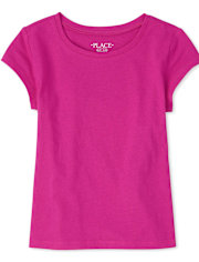 Camiseta básica con capas de uniforme para niñas