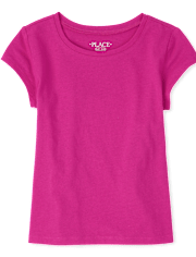 Camiseta básica con capas de uniforme para niñas