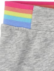 Girls Rainbow French Terry Shorts
