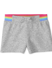 Girls Rainbow French Terry Shorts
