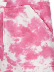 Short en molleton tie-dye pour fille
