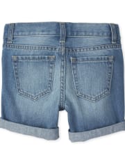 Short midi en jean pour fille