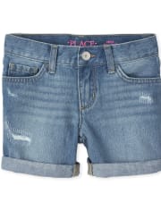 Short midi en jean pour fille