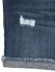 Paquete de 2 pantalones cortos vaqueros midi para niña