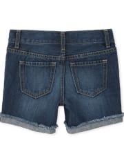 Paquete de 2 pantalones cortos vaqueros midi para niña