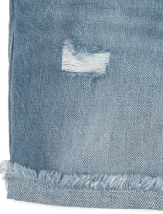 Paquete de 2 pantalones cortos vaqueros midi para niña