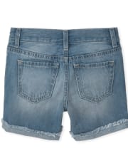 Paquete de 2 pantalones cortos vaqueros midi para niña