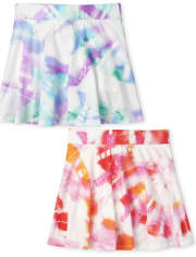 Lot de 2 jupes-shorts à imprimé pour filles
